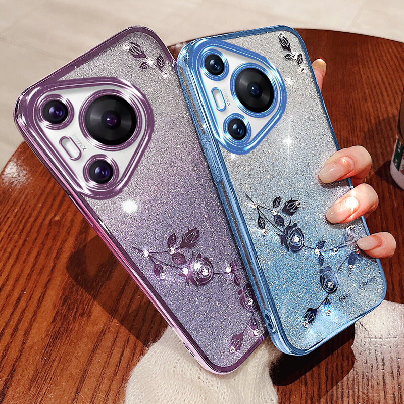 KADEM For Huawei Pura 70 Pro / Pura 70 Pro+ TPU Case with Lanyard Glitter Sparkle Cell Phone Cover KADEM For Huawei Pura 70 Pro / Pura 70 Pro+ TPU Case with Lanyard Glitter Sparkle Cell Phone Cover